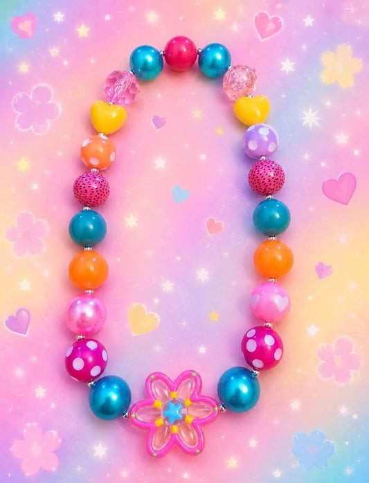 Sunshine Garden Bubble Gum Necklace