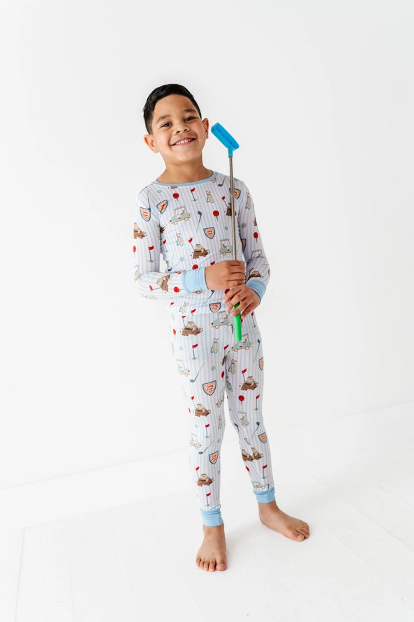 *Pre-Order*Caddy Crew Kids Pajamas- Blue & Pink