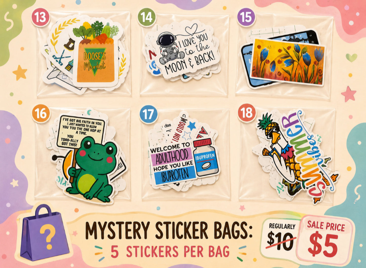 Sticker Mystery Grab Bags