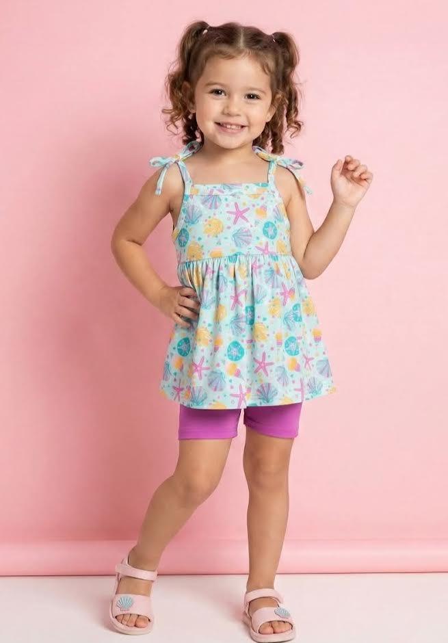 Pete + Lucy: Seashell Short Set