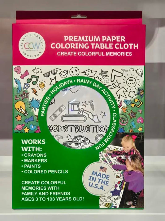 Construction Paper Coloring Tablecloth
