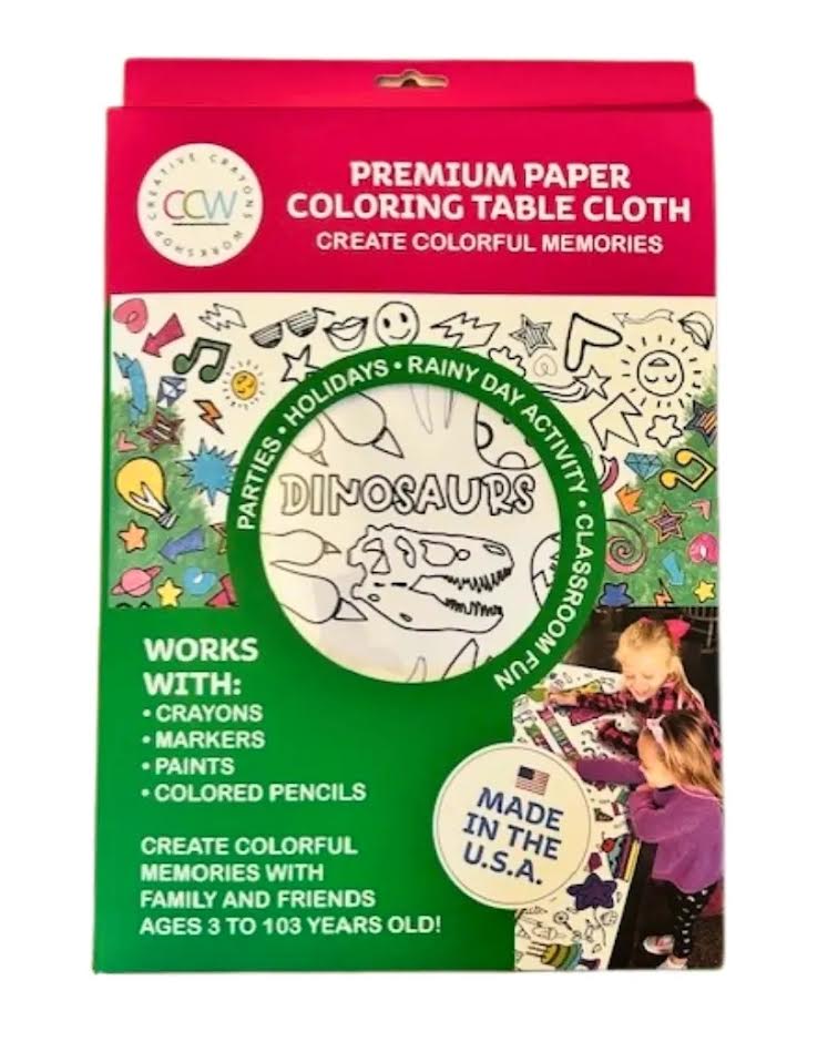 Dinosaur Paper Coloring Tablecloth