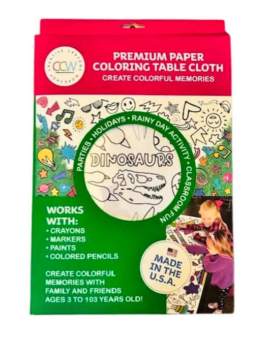 Dinosaur Paper Coloring Tablecloth