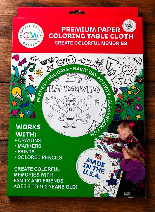 Thanksgiving Paper Coloring Tablecloth