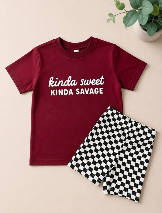 Checkered Biker Shorts