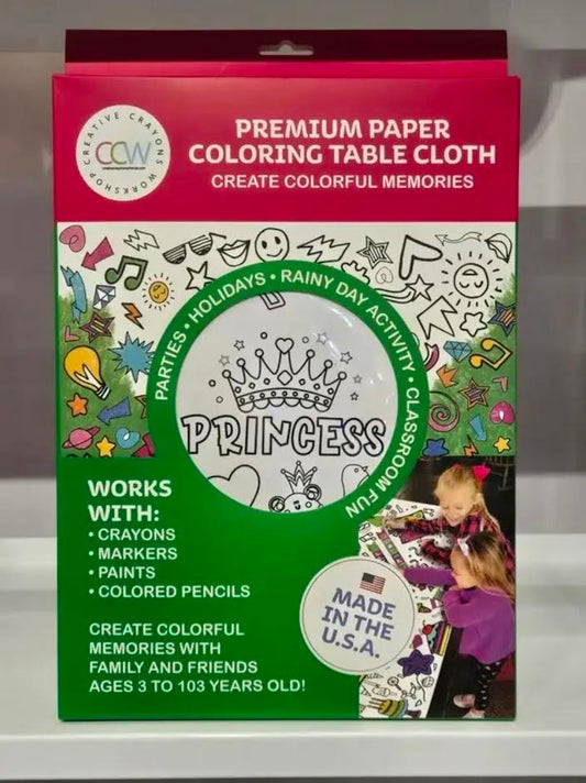 Princess Paper Coloring Tablecloth