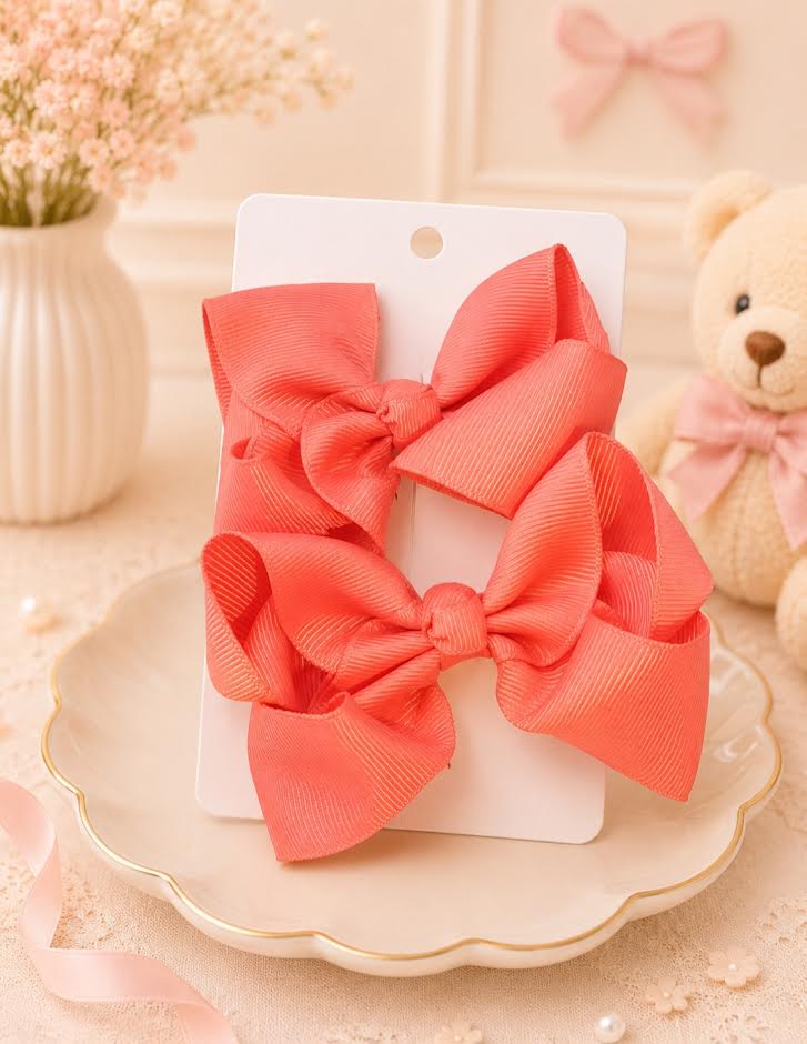 Pigtail Bows: 4 inch