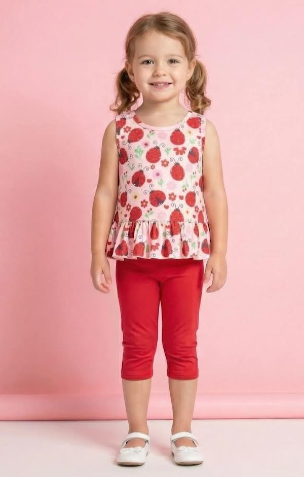 Pete + Lucy: Lady Bug Pants Set