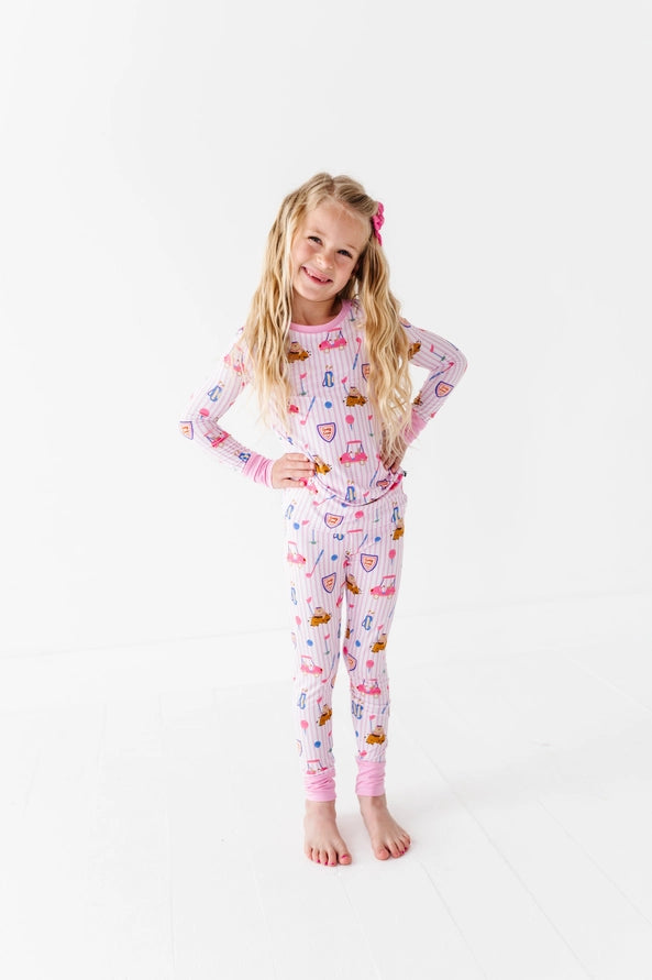 *Pre-Order*Caddy Crew Kids Pajamas- Blue & Pink