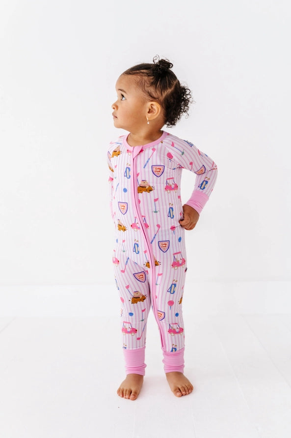 *Pre-Order* Caddy Convertible Footies- Blue & Pink