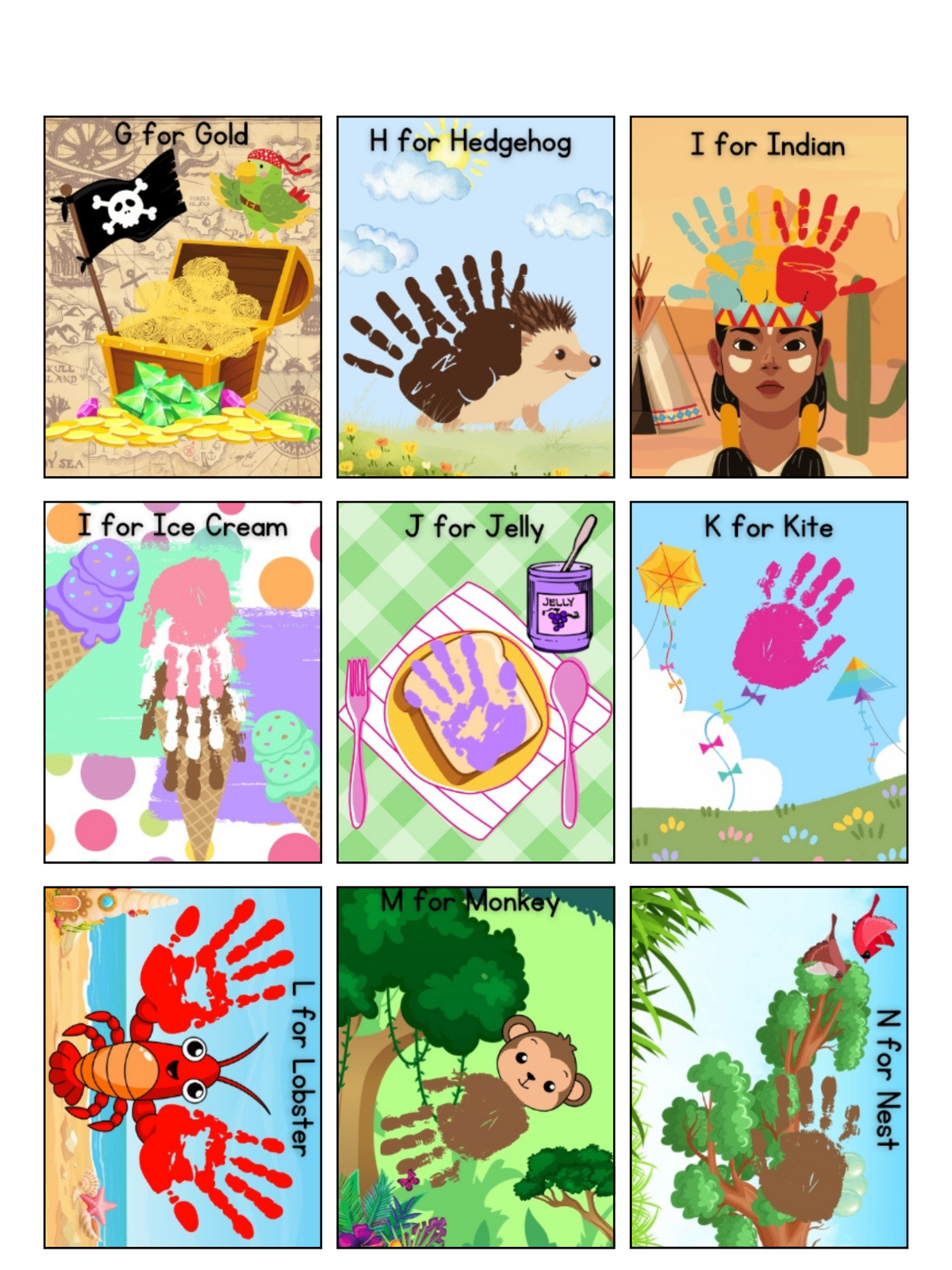 Handprint/Fingerprint Craft