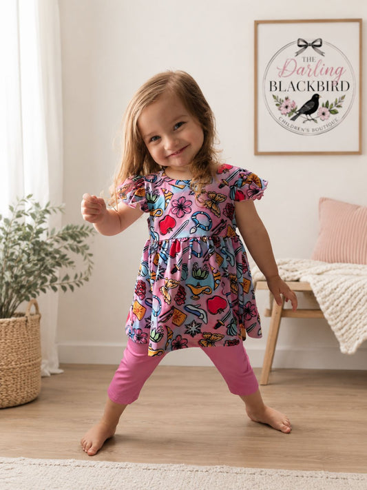Pete + Lucy: Princess Mash Up Capri Set