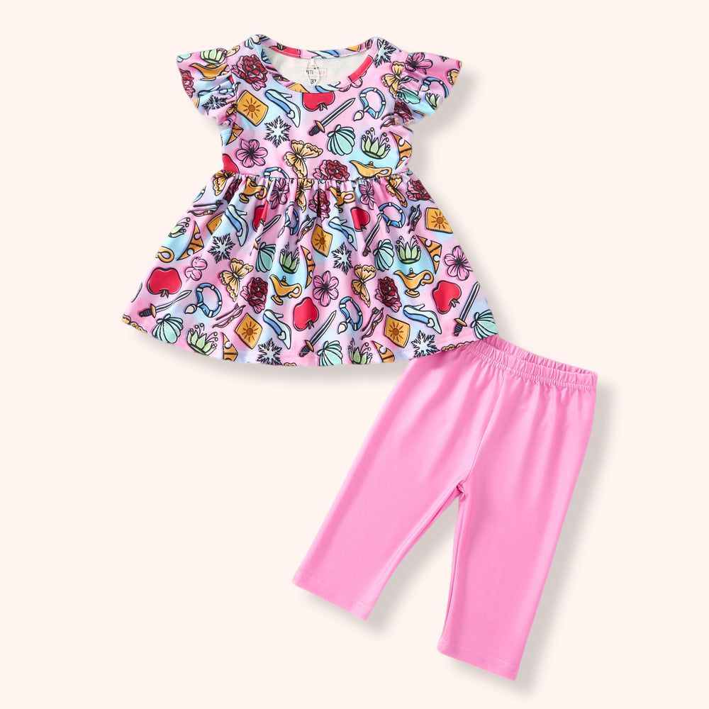 Pete and Lucy Princess Mash Up Capri Set