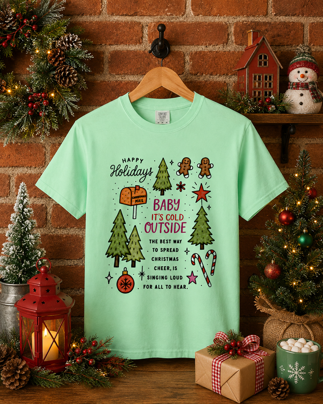 Baby it's Cold Outside Adult Shirt (Gildan SoftStyle)