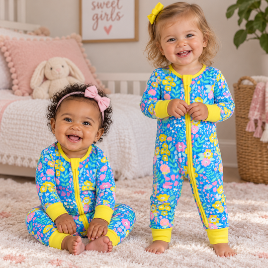 Posh Tot: Sunny Blooms Bamboo Convertible Zippy