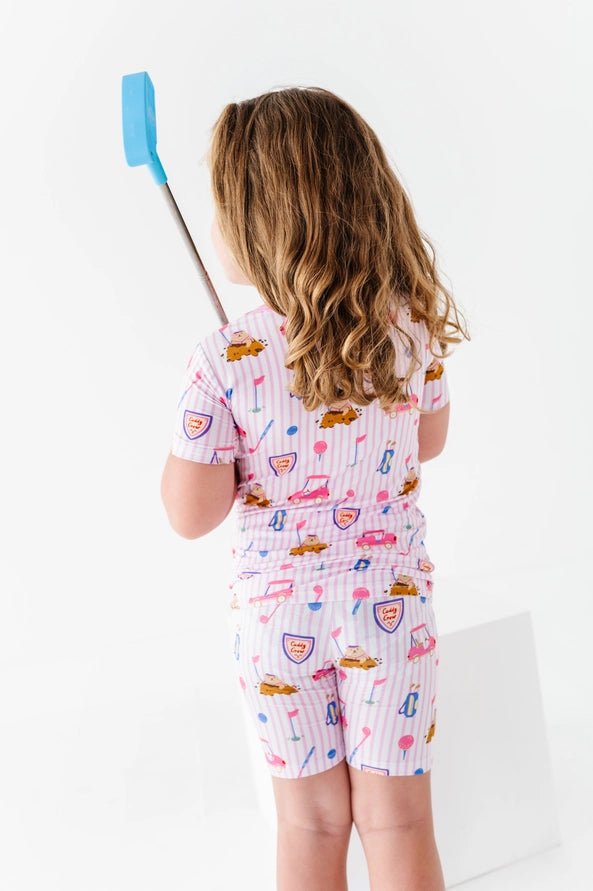 *Pre-Order* Caddy Crew Shorts Pajamas - Blue & Pink