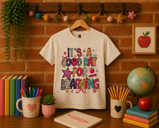 It's a Good Day for Learning Adult Shirt (Gildan SoftStyle)