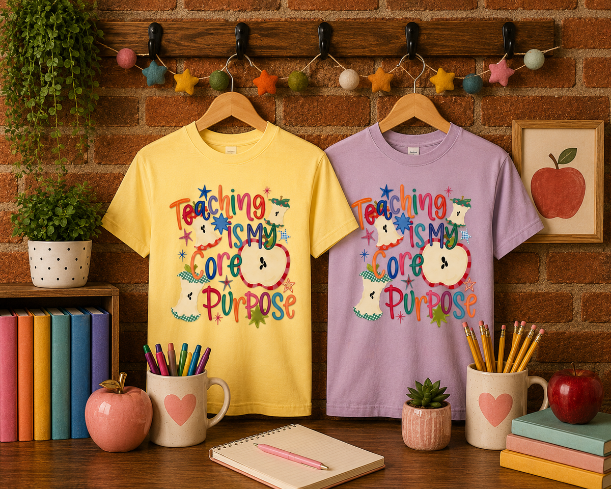 Teaching is my Core Purpose Adult Shirt (Gildan SoftStyle)