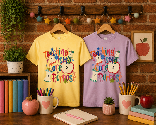 Teaching is my Core Purpose Adult Shirt (Gildan SoftStyle)