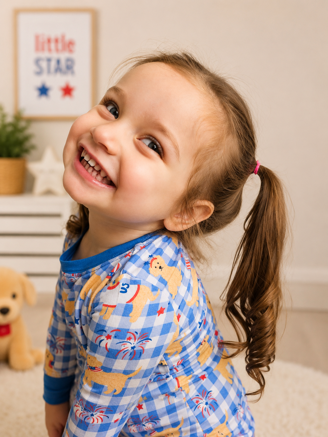 Kiki + Lulu Yankee Doodle Doggies Kids Pajamas