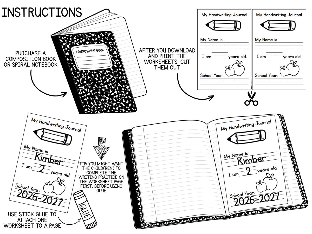 Handwriting Journal Worksheets
