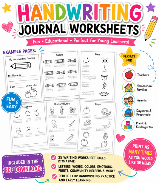 Handwriting Journal Worksheets