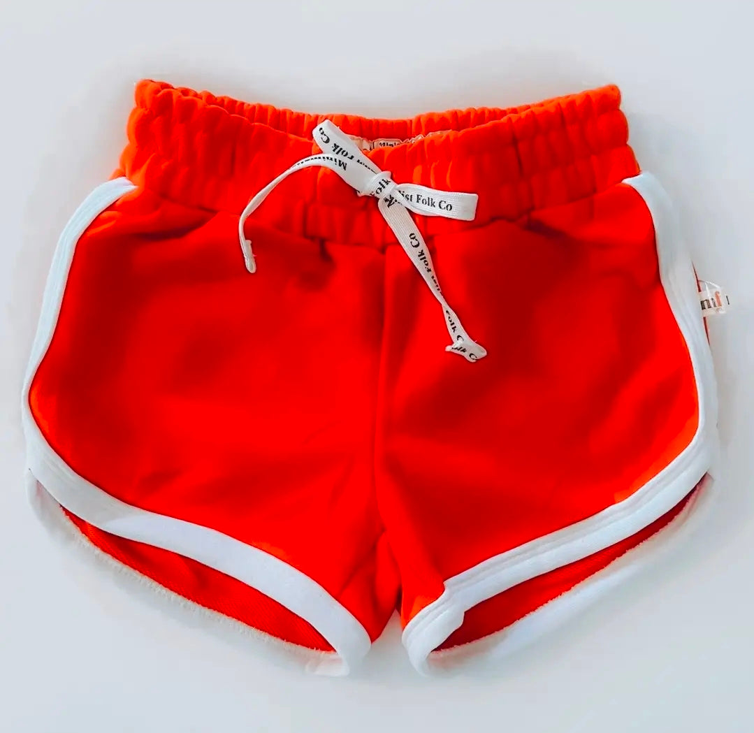 Unisex Red Track Shorts