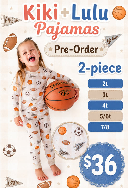 KiKi+LuLu: PREORDER 2-Pc Sports PJ's