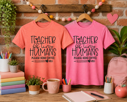 Teacher of Tiny Humans Adult Shirt (Gildan SoftStyle)