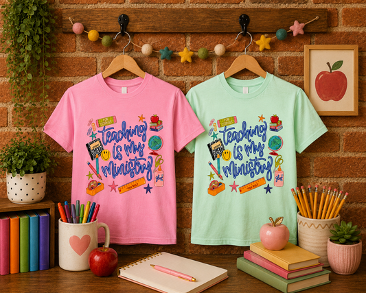 Teaching is my Ministry Adult Shirt (Gildan SoftStyle)