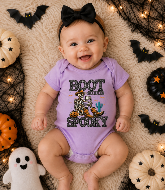 Boot Scootin Spooky Onesie