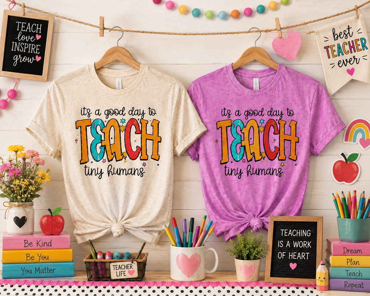 It's a Good Day to Teach Tiny Humans Adult Shirt (Gildan SoftStyle)