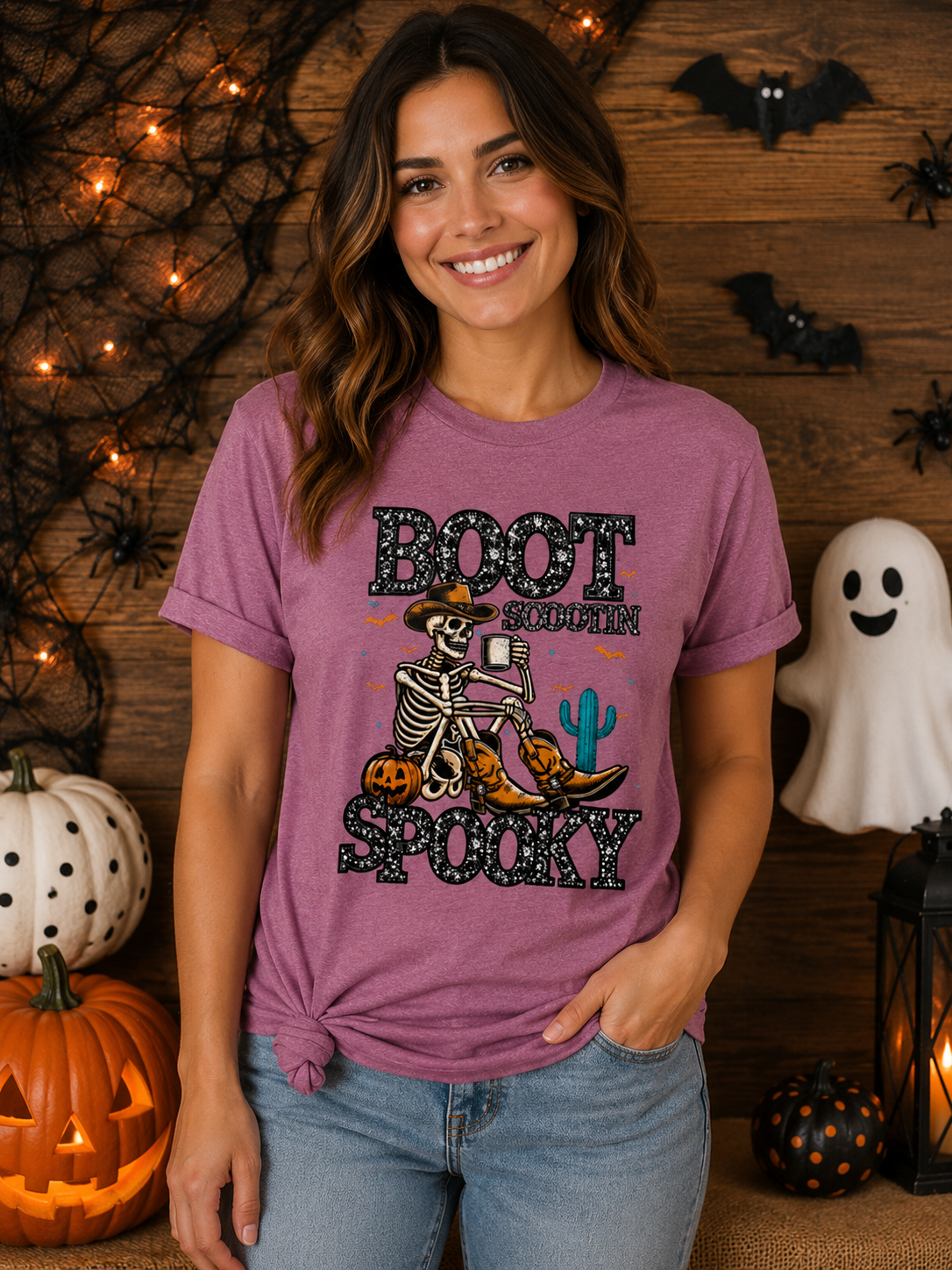 Boot Scootin Spooky Adult Shirt