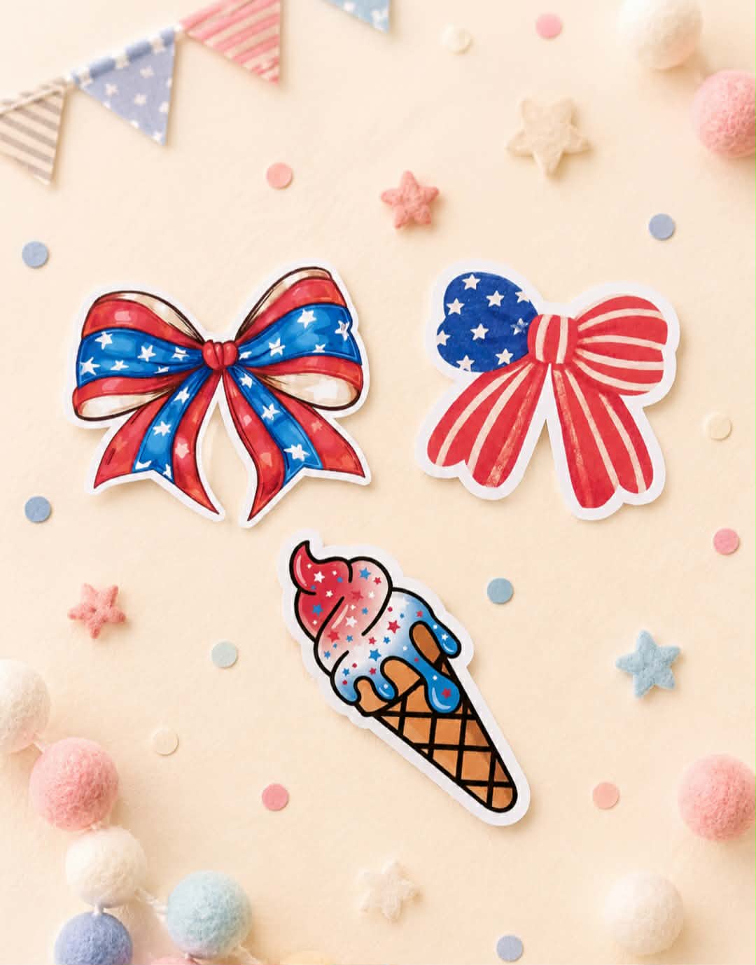 Fourth of July Stickers