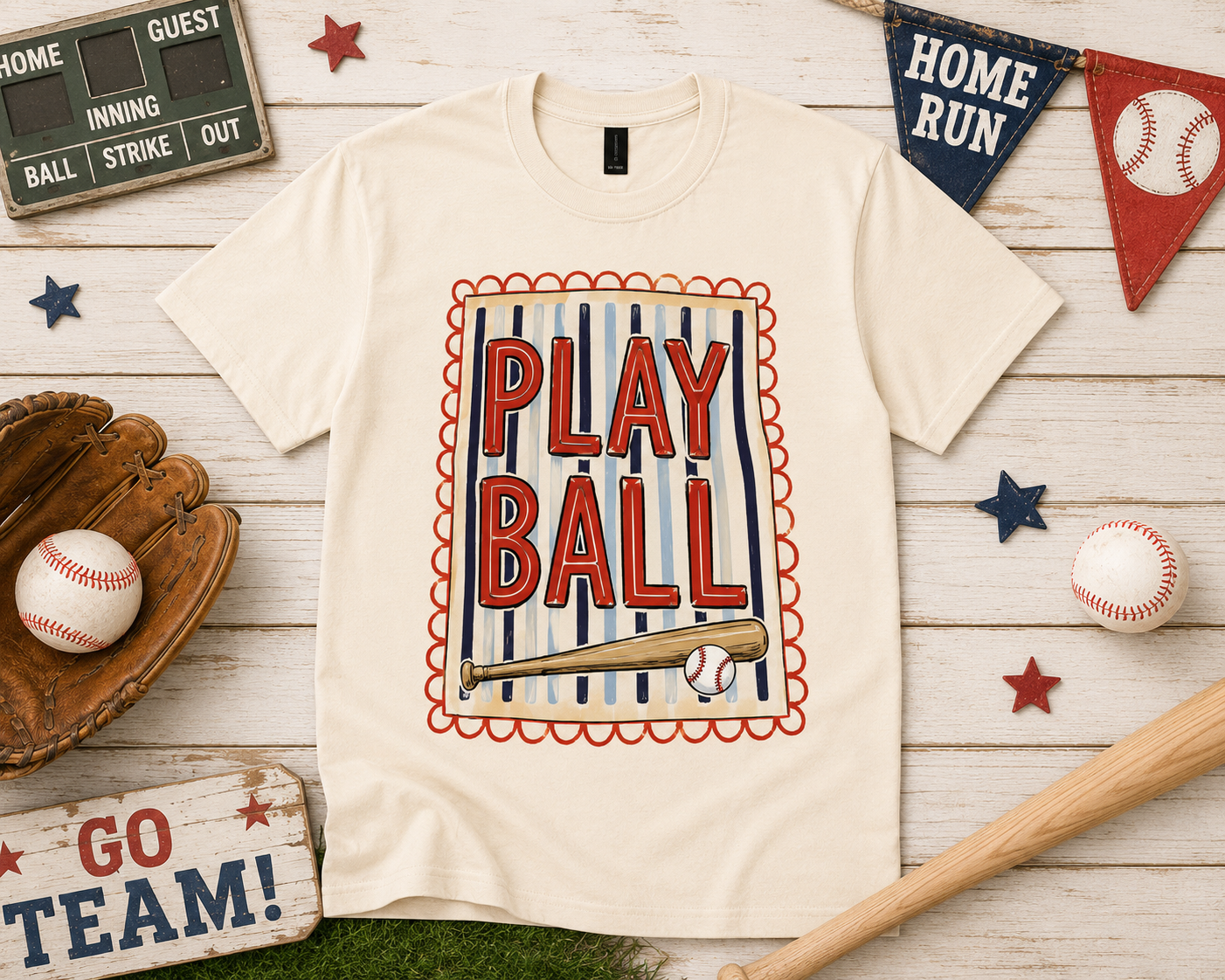 Play Ball (Gildan Soft Style) Adult Shirt