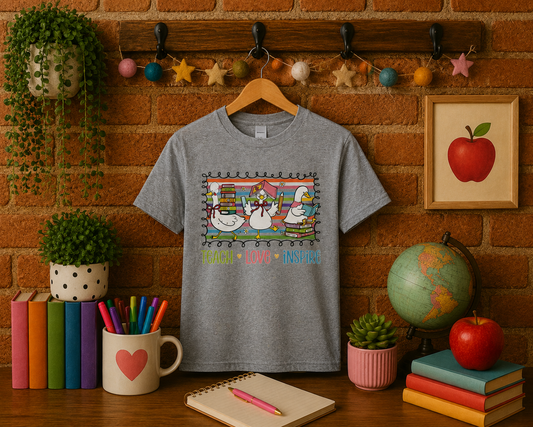 Teach, Love, Inspire Adult Shirt (Gildan SoftStyle)
