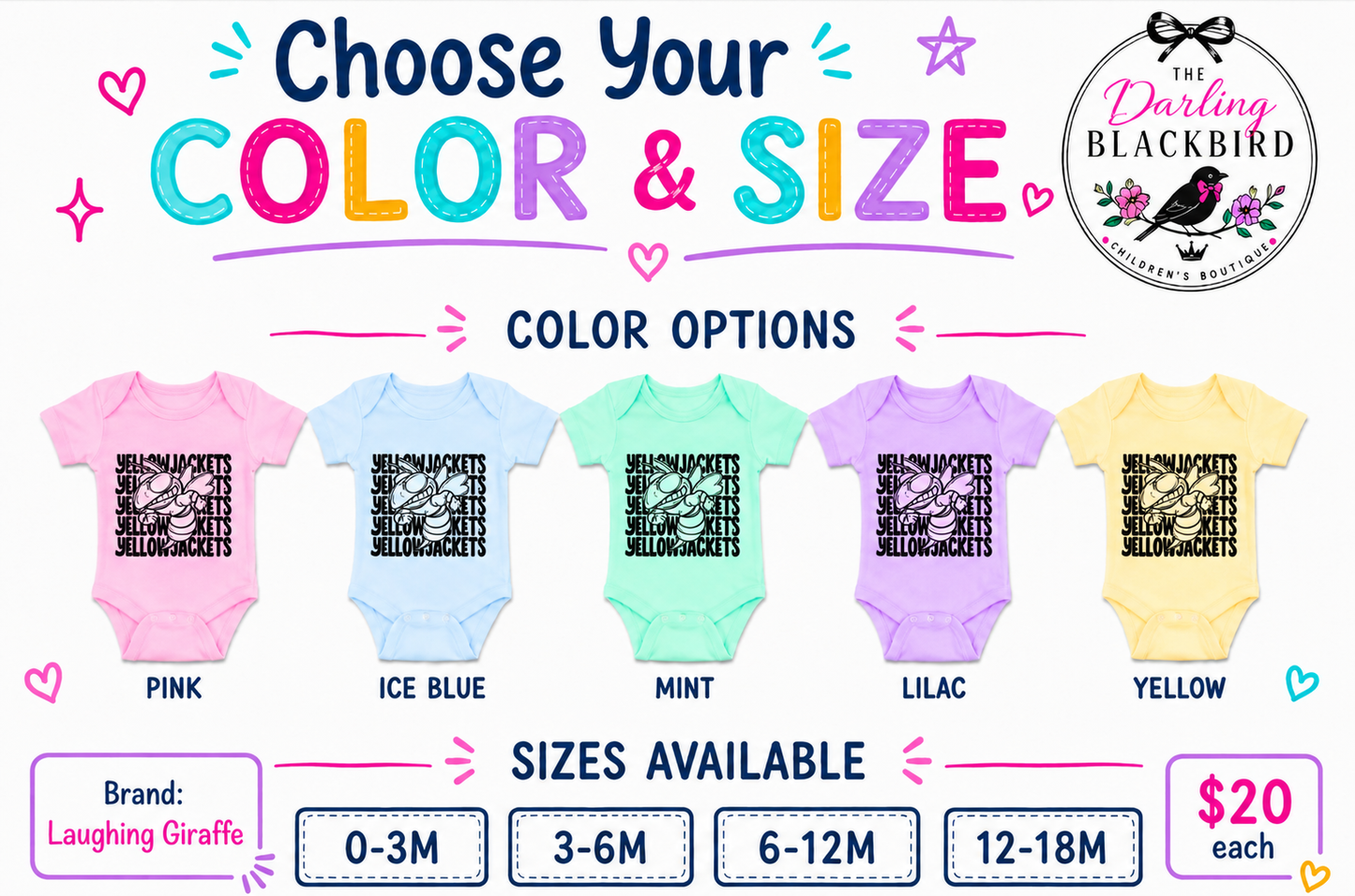 Yellow Jackets Onesie