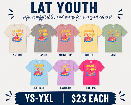 Go With the Flow Flamingo Youth Shirt