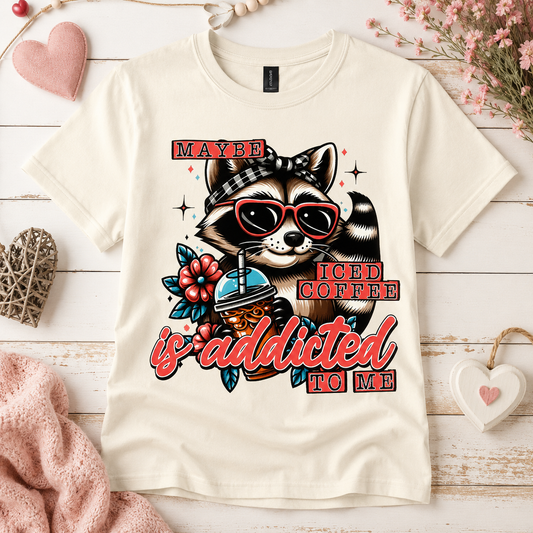 Iced Coffee Adult Shirt- Front Only