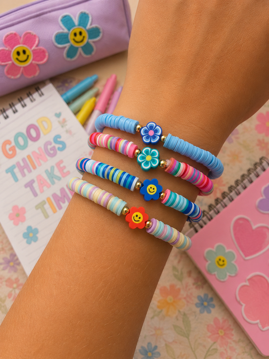 Mystery Flower Beaded Bracelet