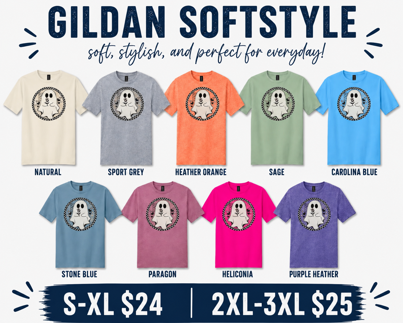 Ghost Adult Shirt- Front Only