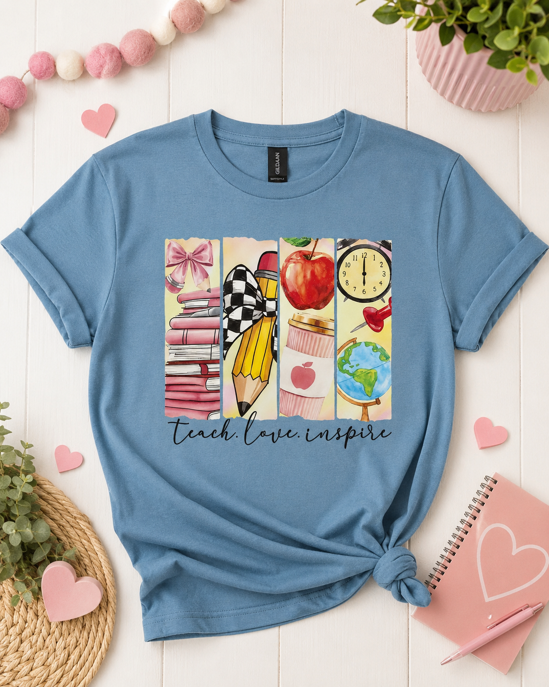 Teach, Love, Inspire Adult Shirt