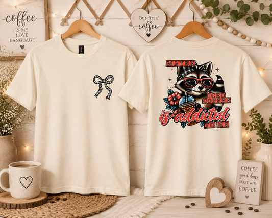 Iced Coffee Adult Shirt- Front & Back