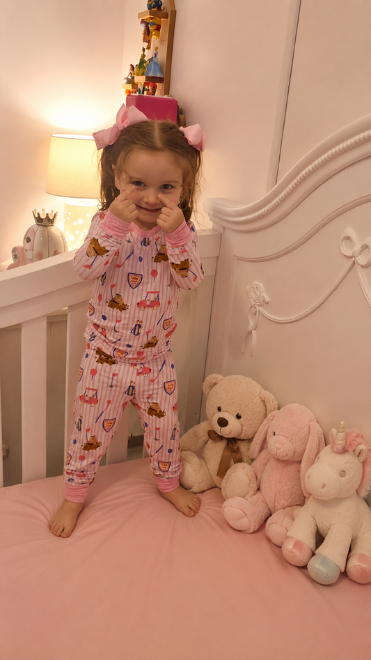 KiKi+LuLu: PREORDER 2-Pc Boy/Girl Golf PJ's