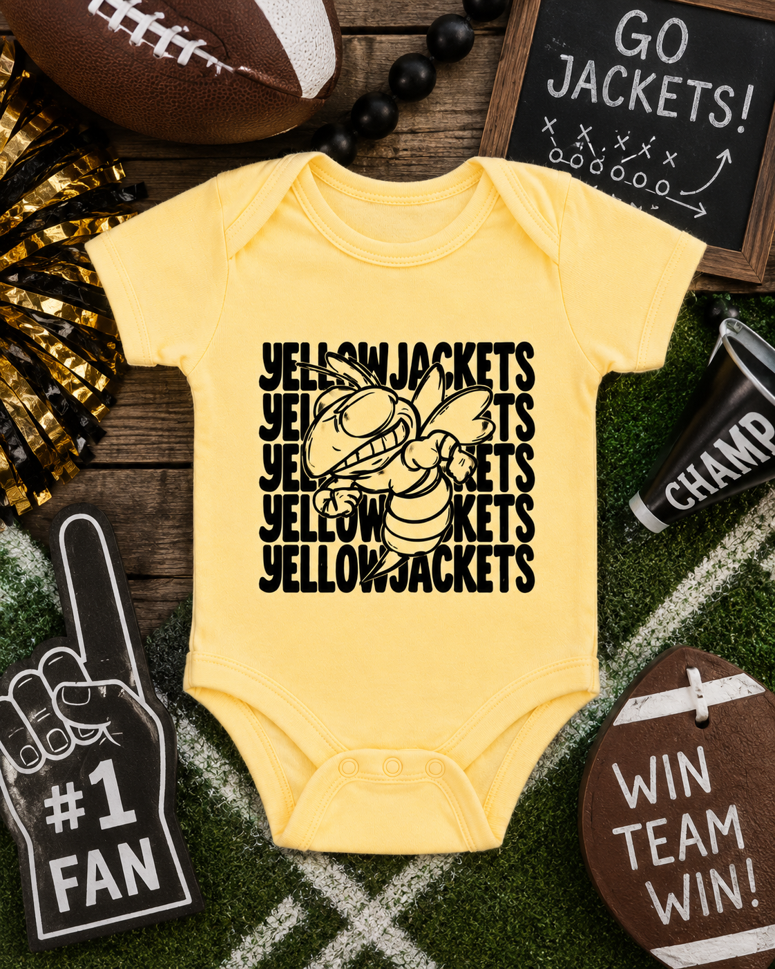 Yellow Jackets Onesie