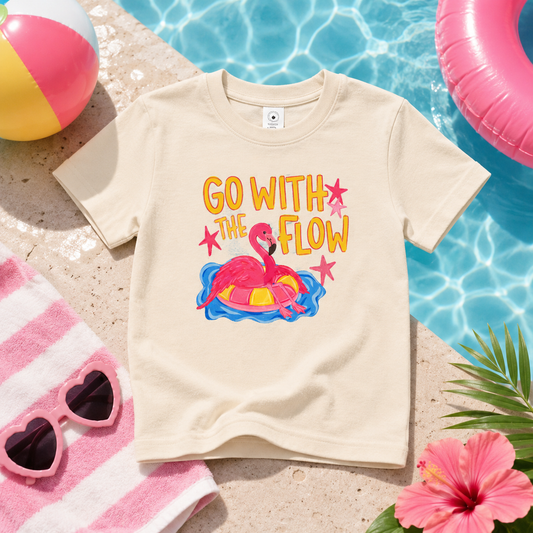 Go With the Flow Flamingo Youth Shirt